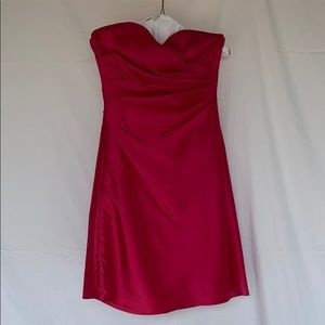 Bright pink dress with sweetheart neckline